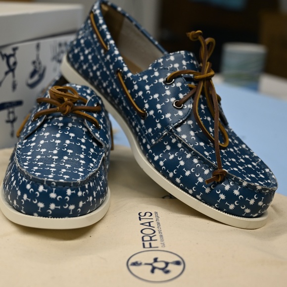 FROATS - Charleston Blues Men's Boat Shoes NWT - Picture 4 of 5